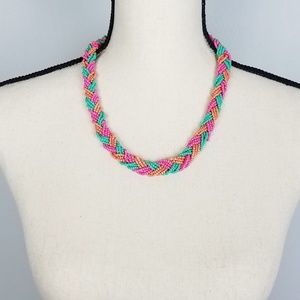 🌹Vintage Braided Multi Strand Bead Boho Necklace